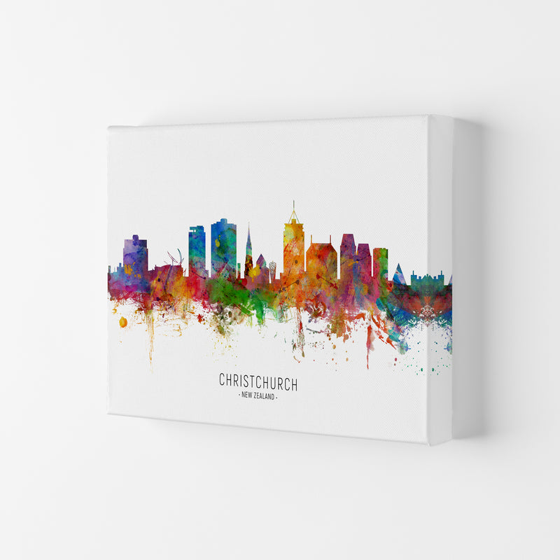 Christchurch New Zealand Skyline Print by Michael Tompsett Canvas