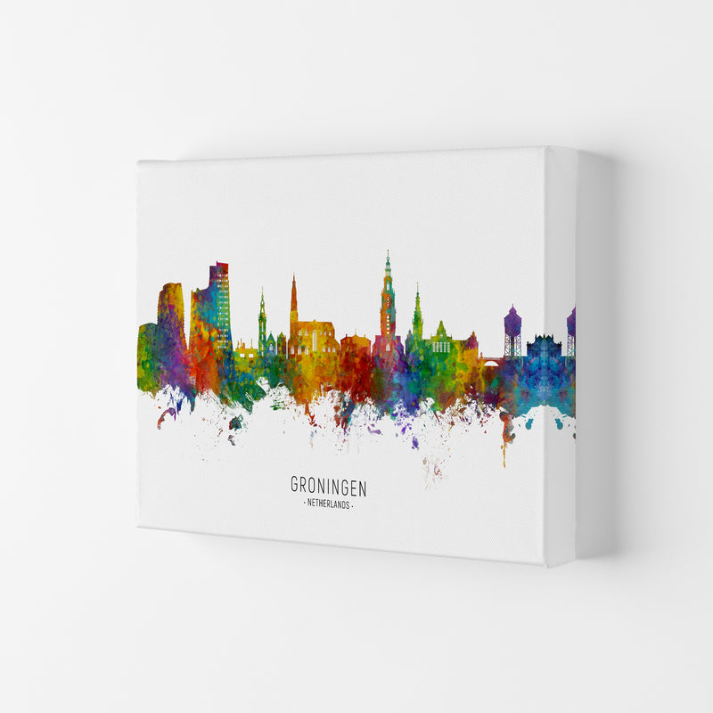 Groningen Netherlands Skyline Art Print by Michael Tompsett Canvas