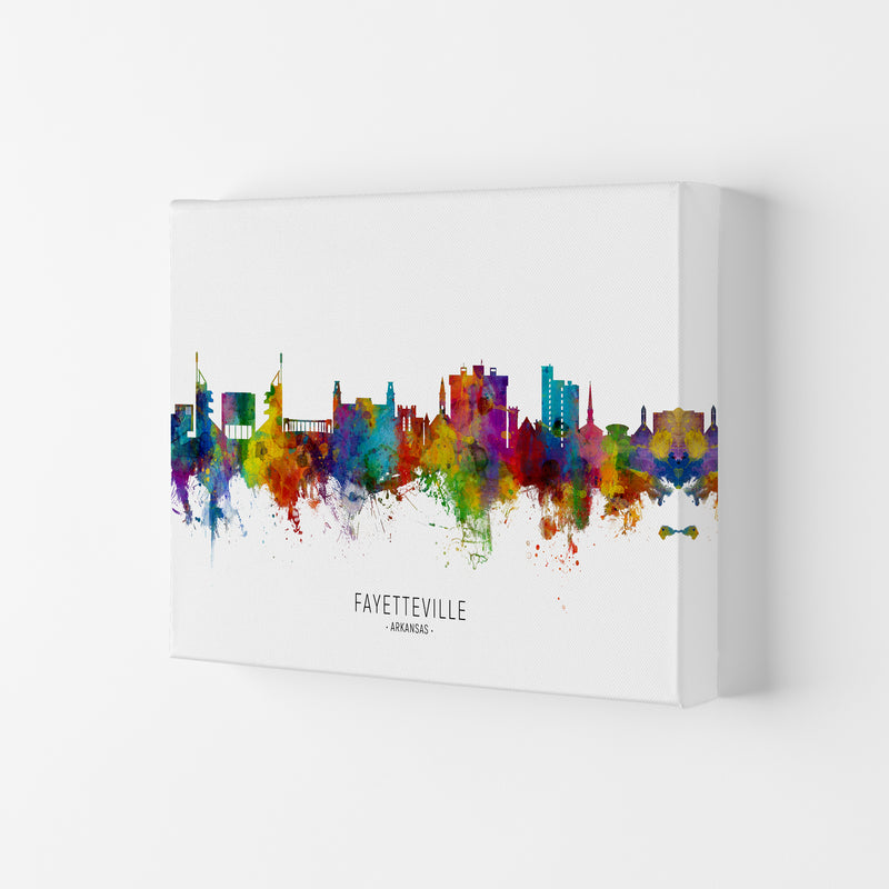 Fayetteville Arkansas Skyline Art Print by Michael Tompsett Canvas