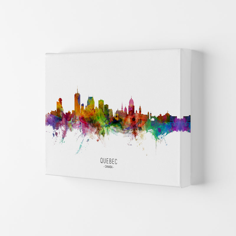 Quebec Canada Skyline Art Print by Michael Tompsett Canvas