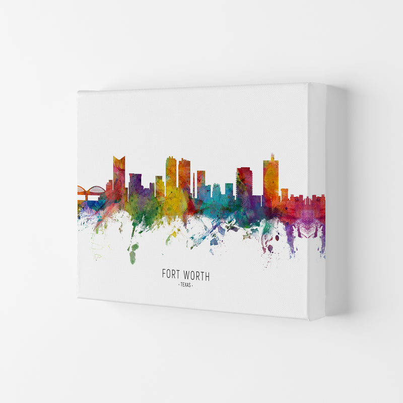 Fort Worth Texas Skyline Art Print by Michael Tompsett Canvas