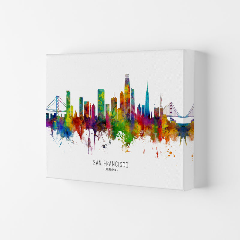 San Francisco California Skyline Print by Michael Tompsett Canvas