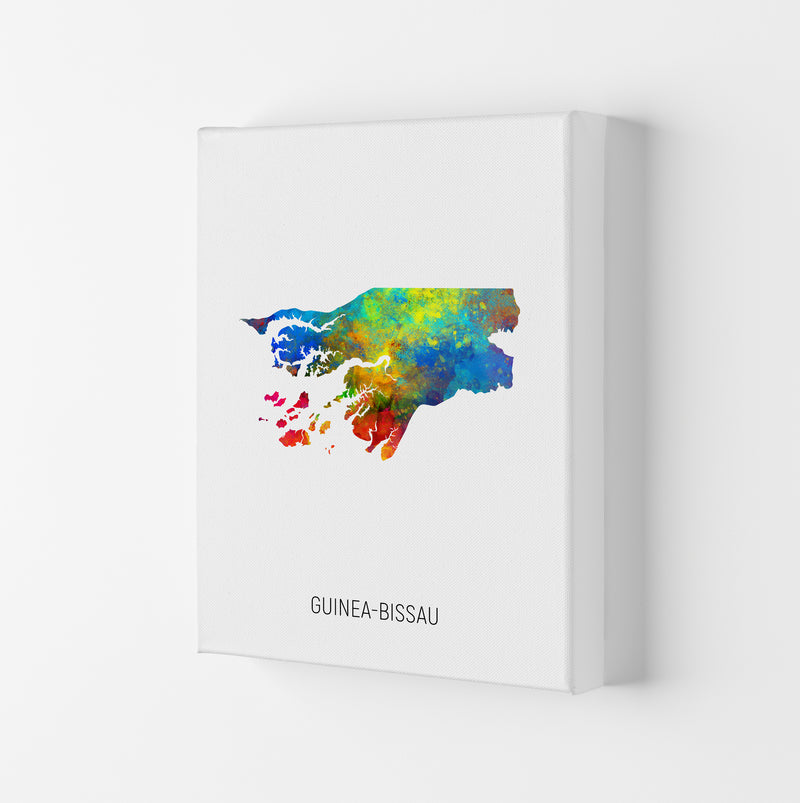 Guinea-Bissau Watercolour Map Art Print by Michael Tompsett Canvas