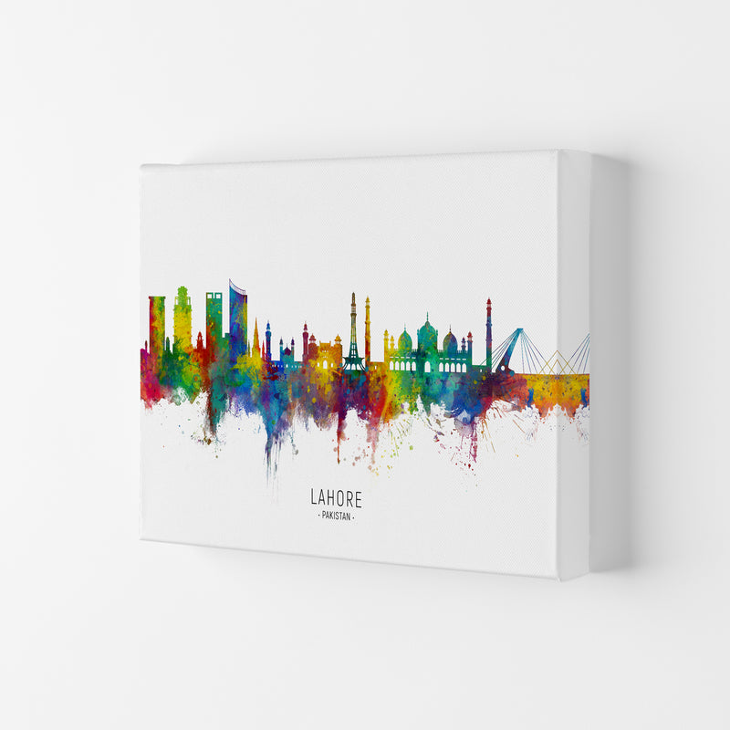 Lahore Pakistan Skyline Art Print by Michael Tompsett Canvas