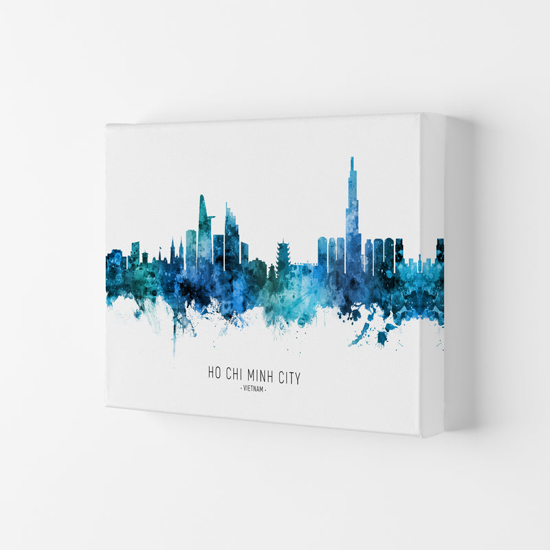 Ho Chi Minh City Vietnam Skyline Blue City Name  by Michael Tompsett Canvas