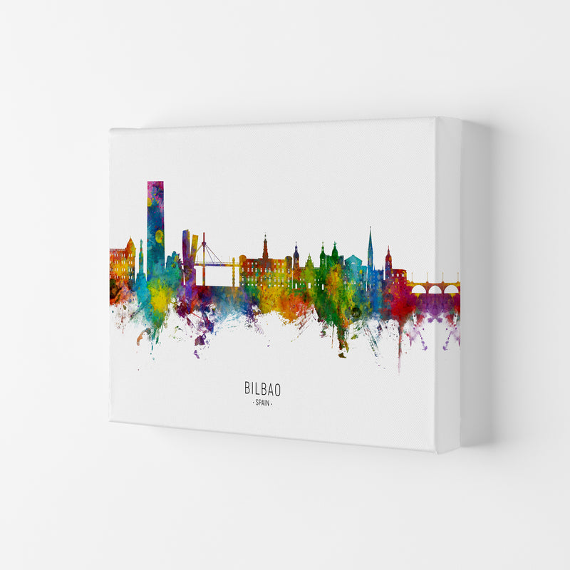 Bilbao Spain Skyline Art Print by Michael Tompsett Canvas