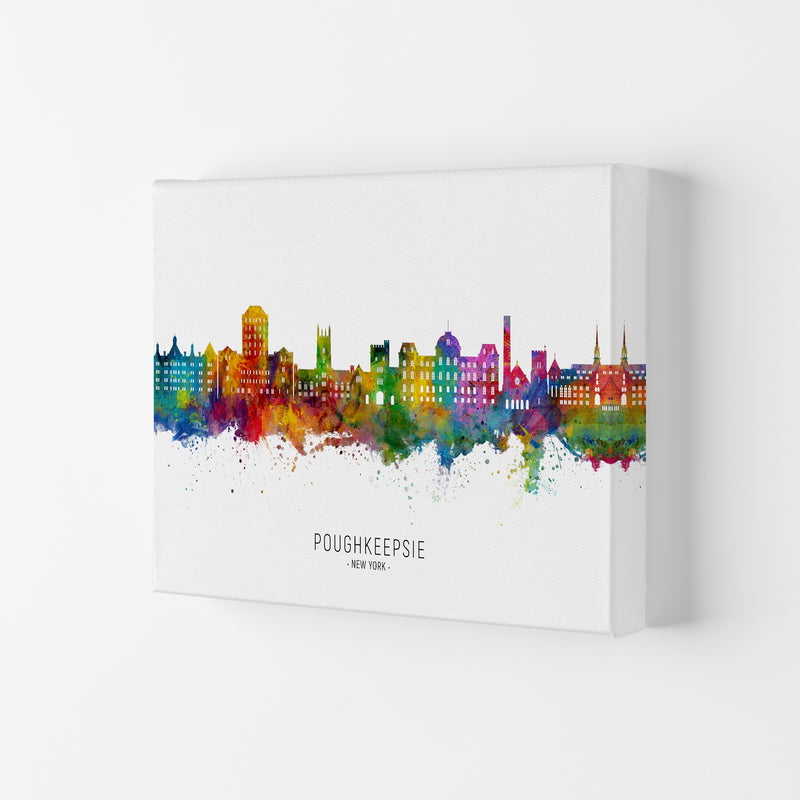 Poughkeepsie New York Skyline Art Print by Michael Tompsett Canvas