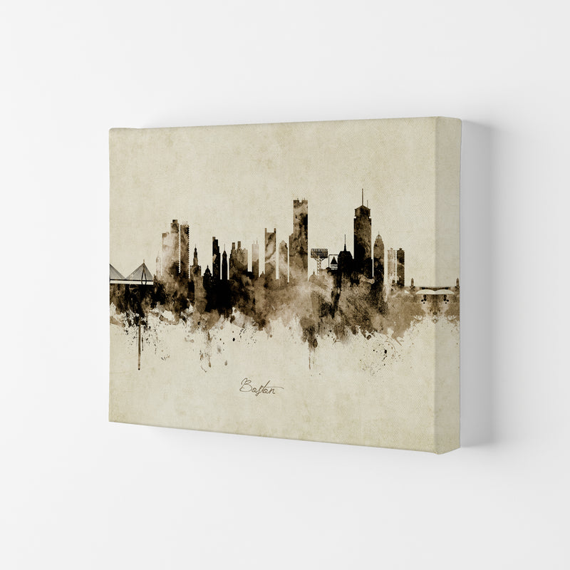 Boston Massachusetts Skyline Vintage Art Print by Michael Tompsett Canvas