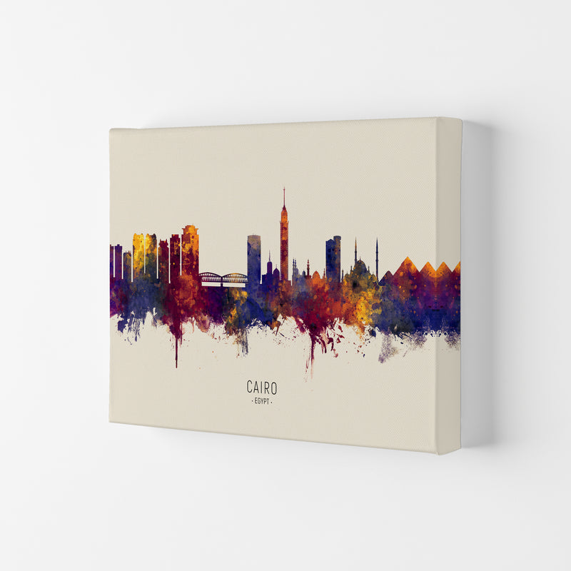 Cairo Egypt Skyline Autumn City Name Art Print by Michael Tompsett Canvas