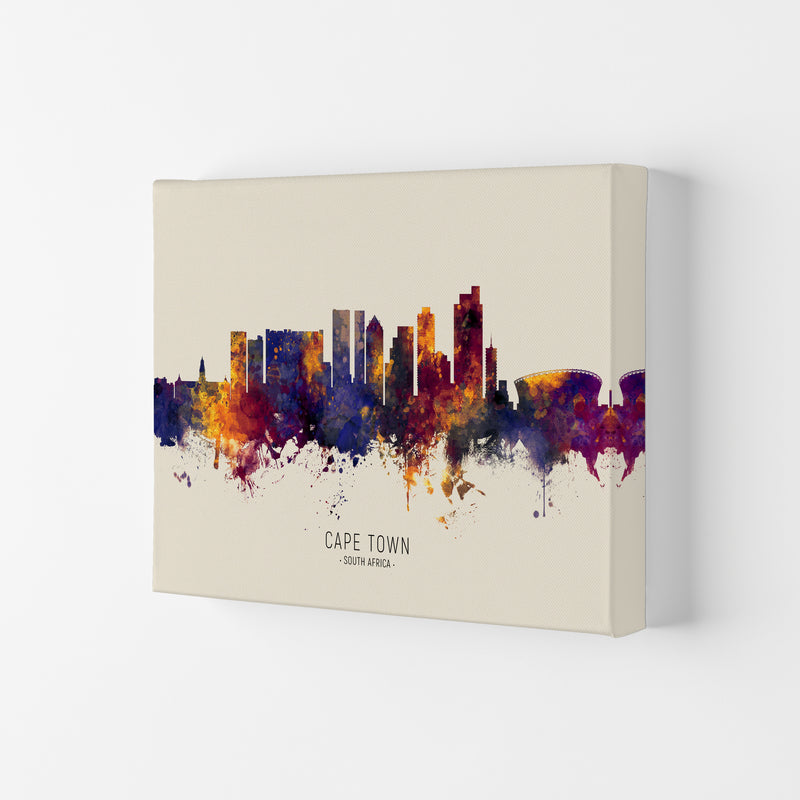 Cape Town South Africa Skyline Autumn City Name Art Print by Michael Tompsett Canvas