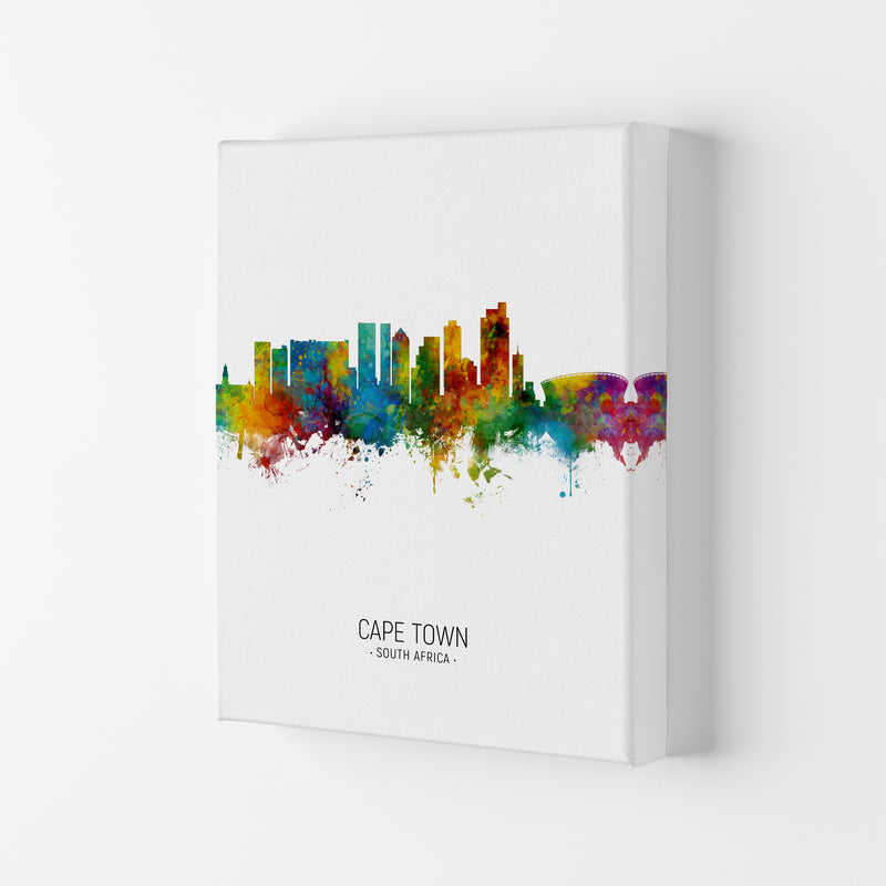 Cape Town South Africa Skyline Portrait Art Print by Michael Tompsett Canvas