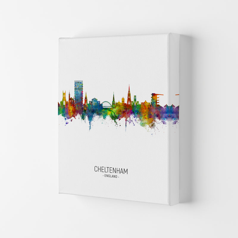 Cheltenham England Skyline Portrait Art Print by Michael Tompsett Canvas