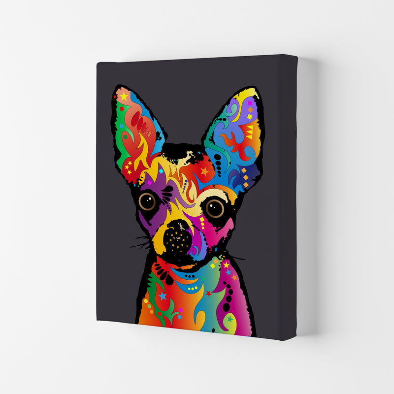 Chihuahua Dog Charcoal Art Print by Michael Tompsett Canvas