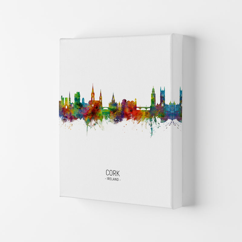 Cork Ireland Skyline Portrait Art Print by Michael Tompsett Canvas