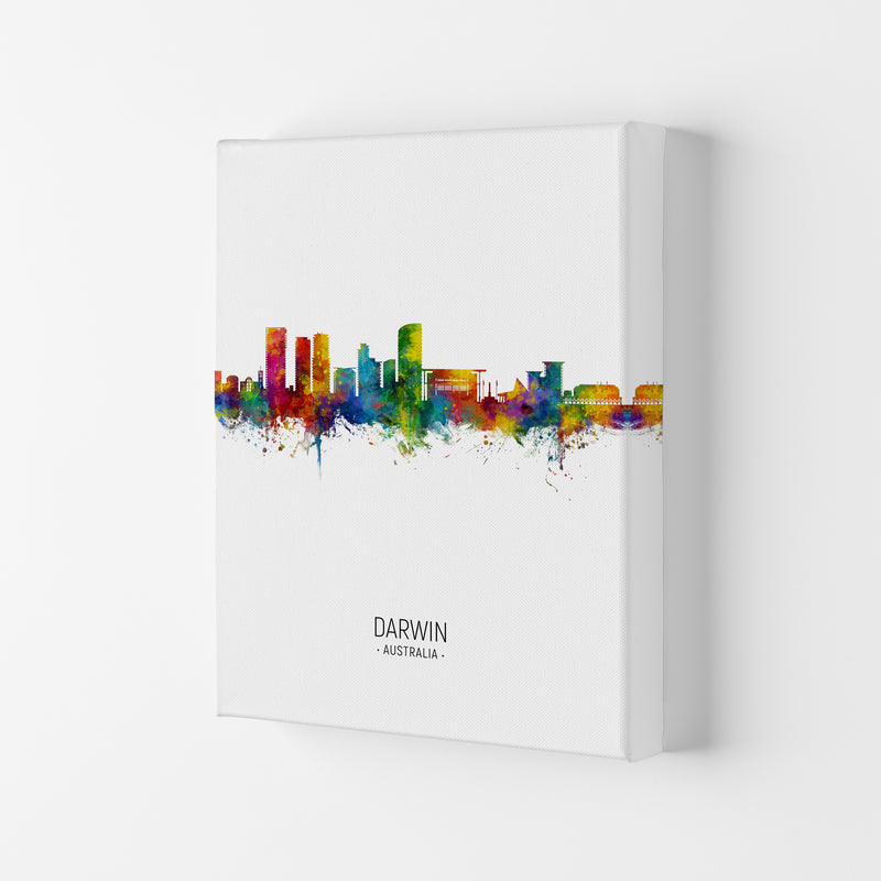 Darwin Australia Skyline Portrait Art Print by Michael Tompsett Canvas