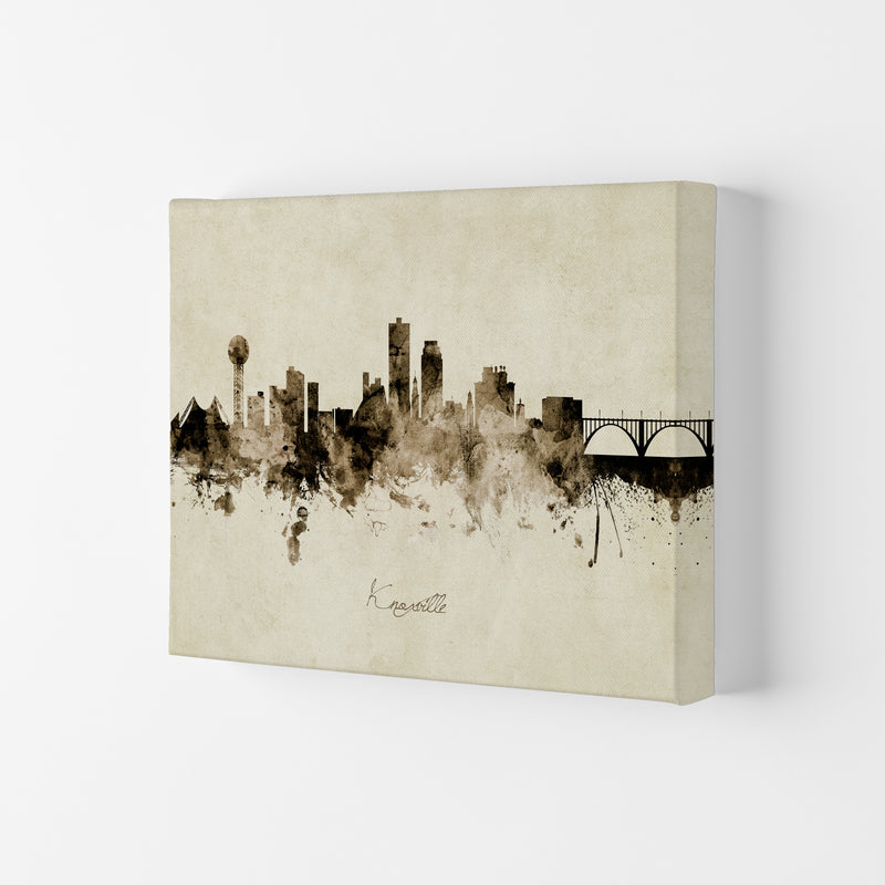 Knoxville Tennessee Skyline Vintage Art Print by Michael Tompsett Canvas