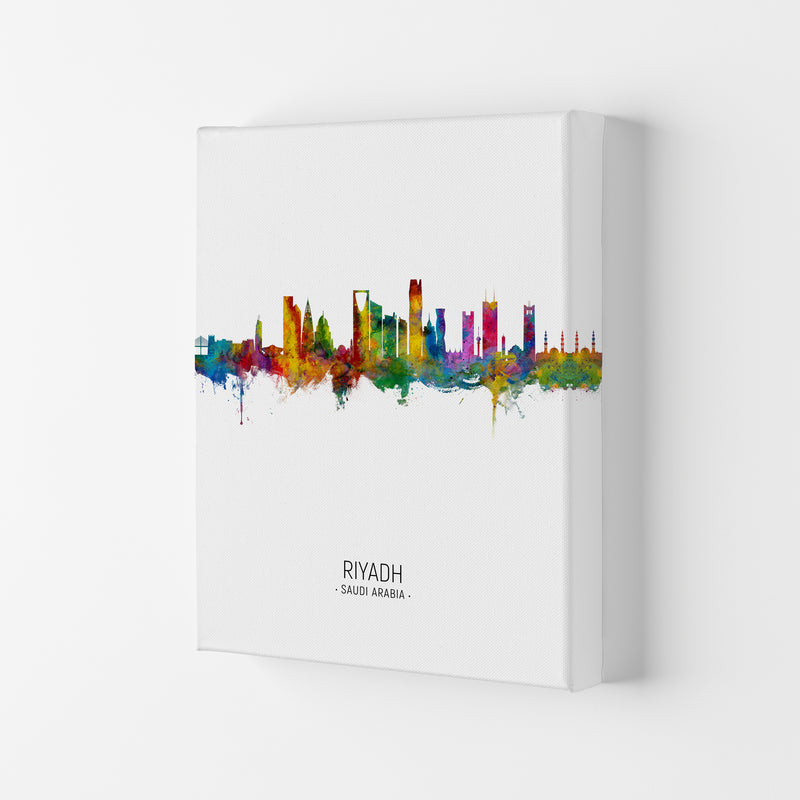 Riyadh Saudi Arabia Skyline Portrait Art Print by Michael Tompsett Canvas