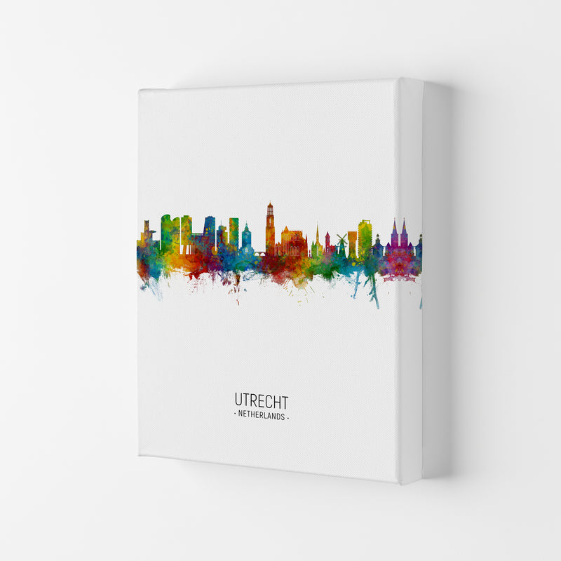 Utrecht Netherlands Skyline Portrait Art Print by Michael Tompsett Canvas