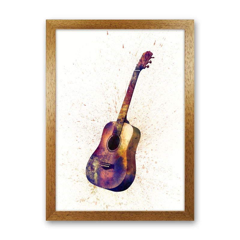 Acoustic Guitar Watercolour  by Michael Tompsett Oak Grain