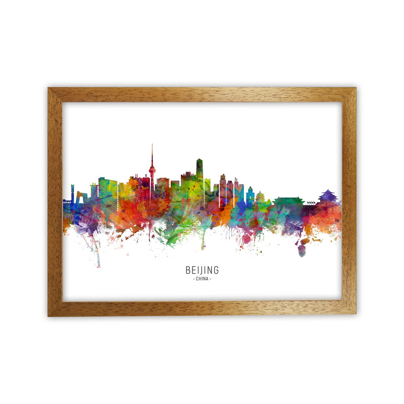 Beijing China Skyline Art Print by Michael Tompsett Oak Grain