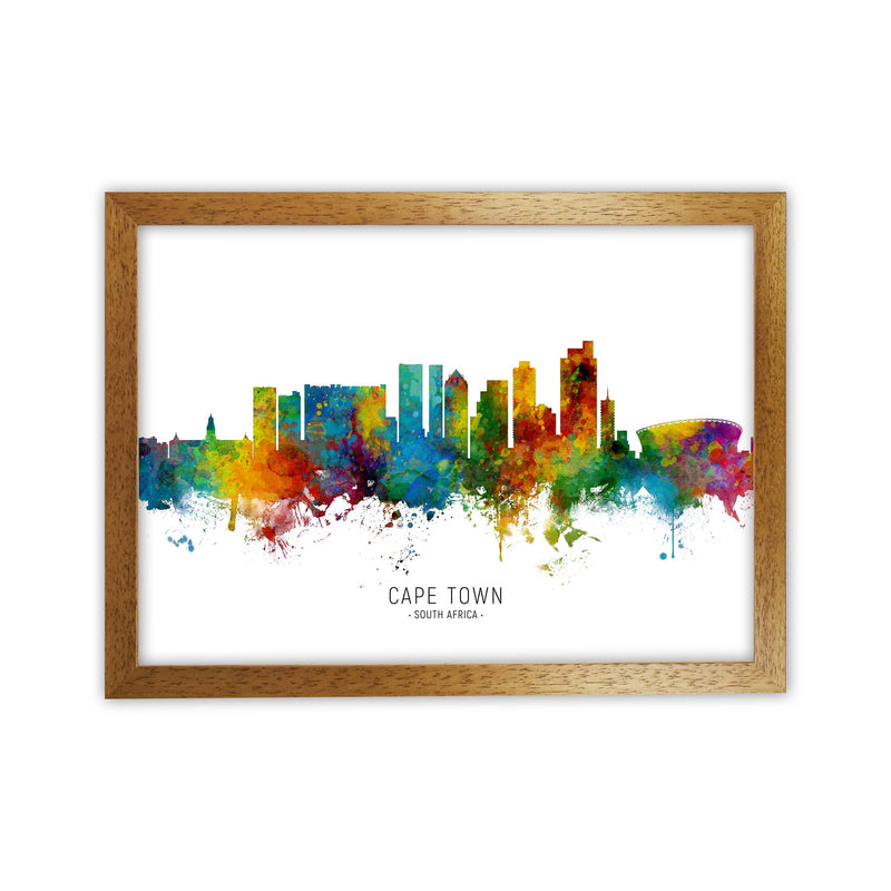 Cape Town South Africa Skyline Art Print by Michael Tompsett Oak Grain