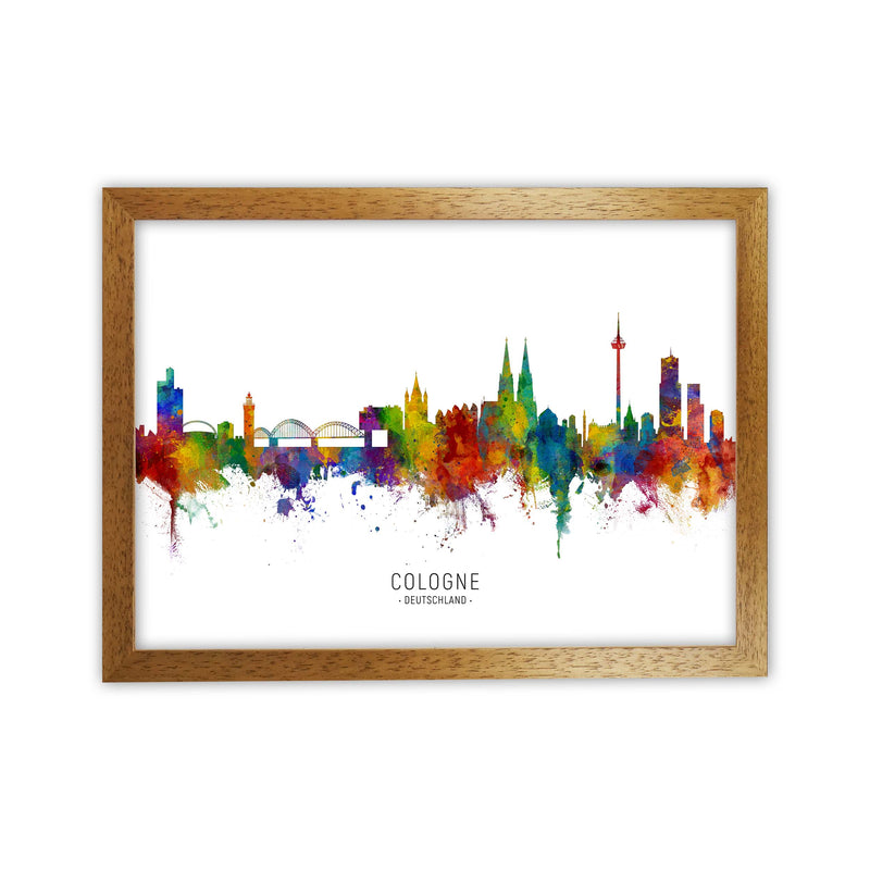 Cologne Deutschland Skyline Art Print by Michael Tompsett Oak Grain