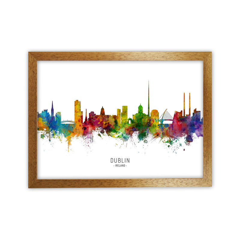 Dublin Ireland Skyline Art Print by Michael Tompsett Oak Grain