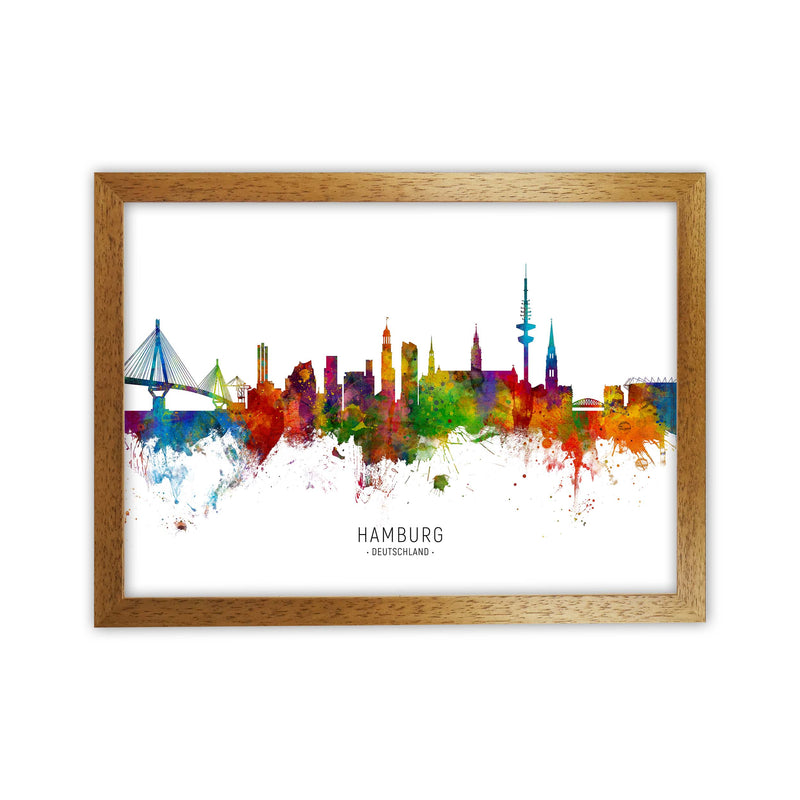 Hamburg Deutschland Skyline Art Print by Michael Tompsett Oak Grain