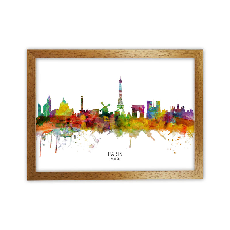 Paris France Skyline Art Print by Michael Tompsett Oak Grain