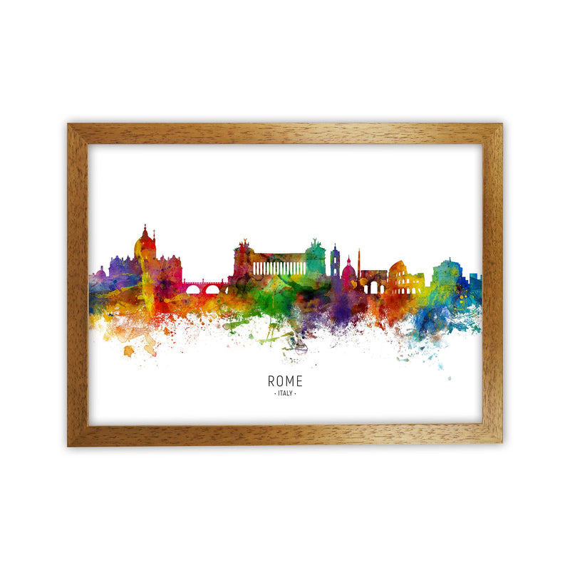 Rome Italy Skyline Art Print by Michael Tompsett Oak Grain