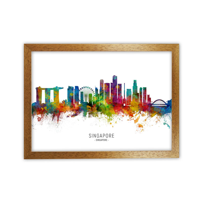 Singapore Singapore Skyline Art Print by Michael Tompsett Oak Grain