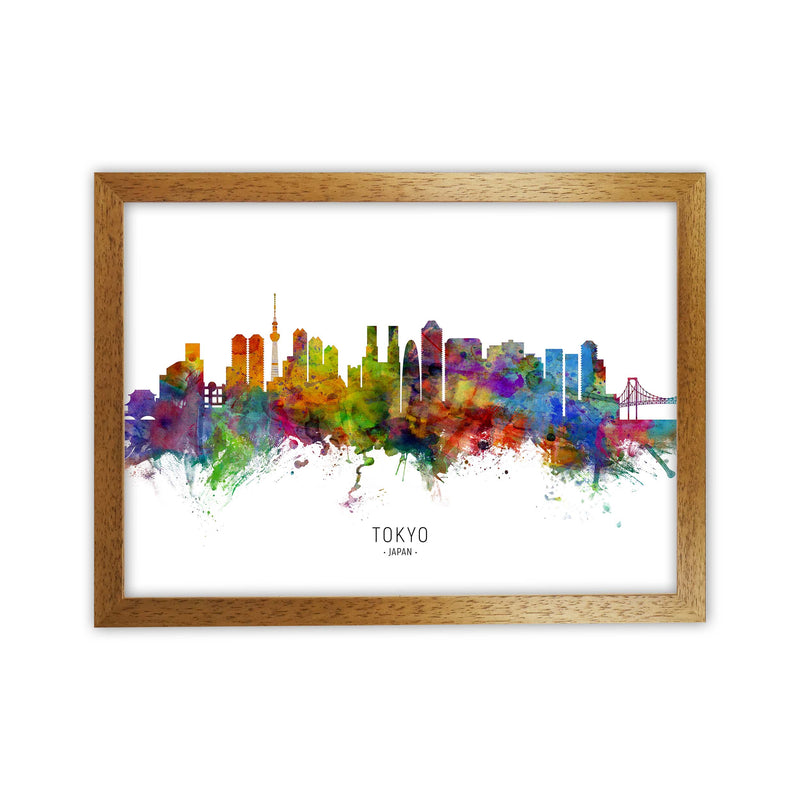 Tokyo Japan Skyline Art Print by Michael Tompsett Oak Grain