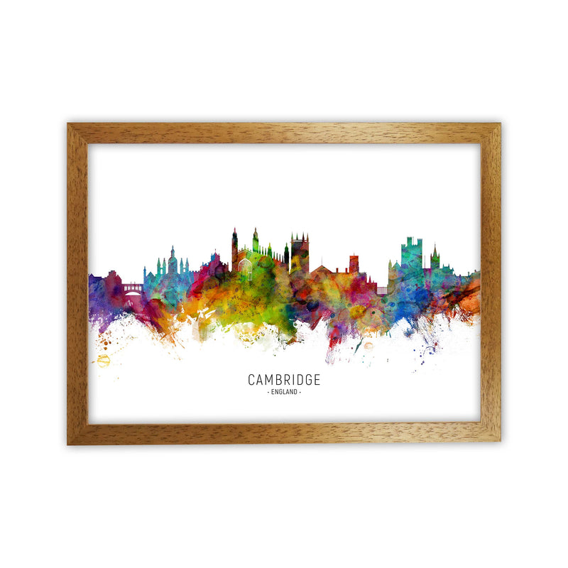 Cambridge England Skyline Art Print by Michael Tompsett Oak Grain