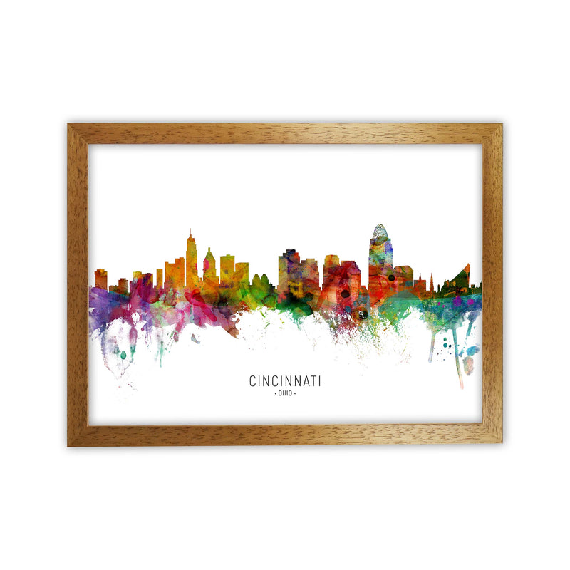 Cincinnati Ohio Skyline Art Print by Michael Tompsett Oak Grain