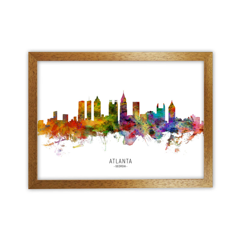 Atlanta Georgia Skyline Art Print by Michael Tompsett Oak Grain