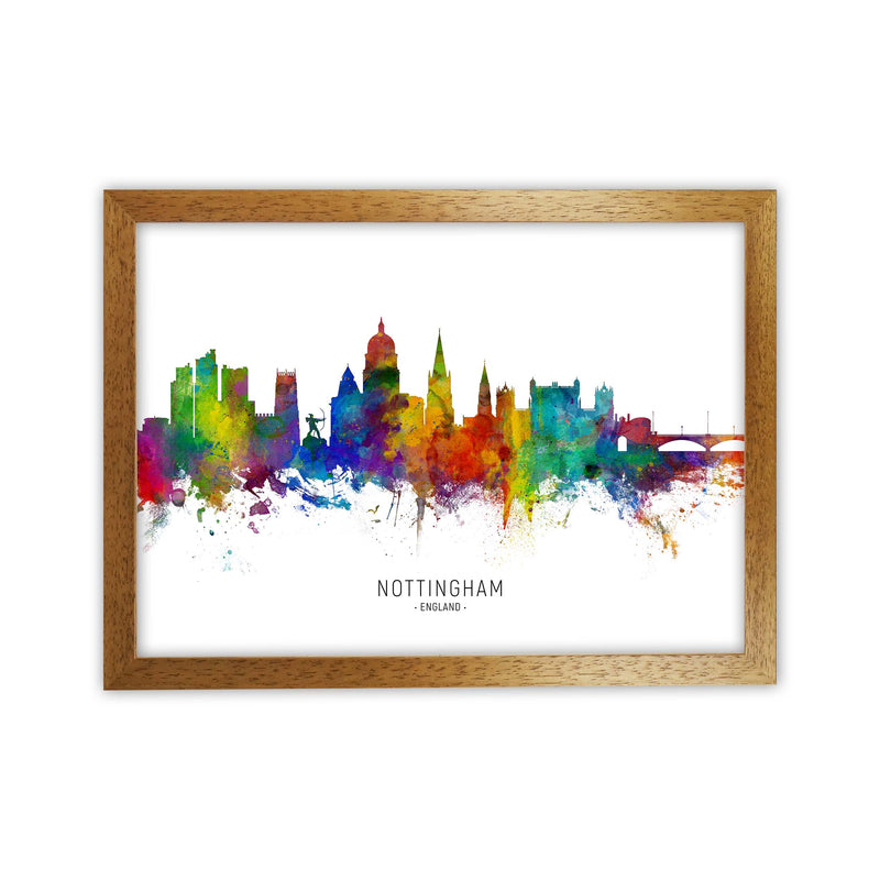 Nottingham England Skyline Art Print by Michael Tompsett Oak Grain