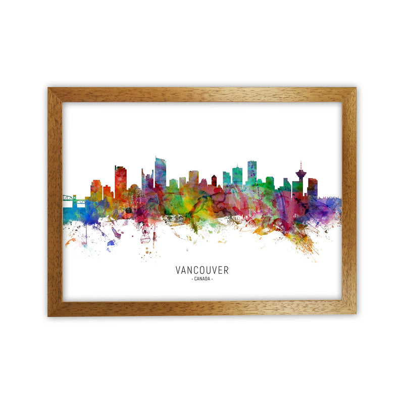 Vancouver Canada Skyline Art Print by Michael Tompsett Oak Grain