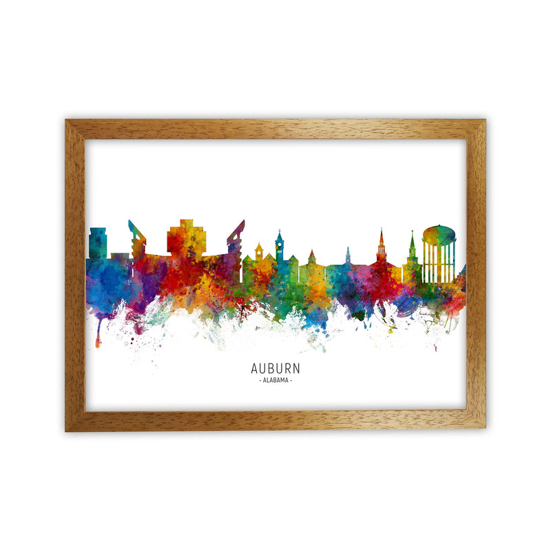 Auburn Alabama Skyline Art Print by Michael Tompsett Oak Grain