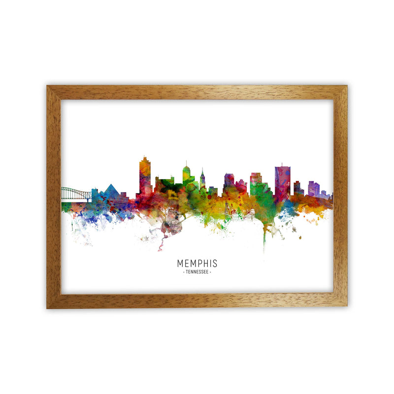 Memphis Tennessee Skyline Art Print by Michael Tompsett Oak Grain