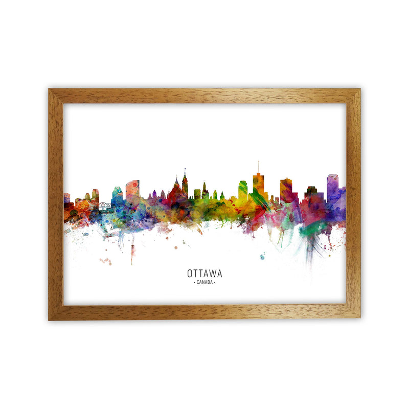 Ottawa Canada Skyline Art Print by Michael Tompsett Oak Grain