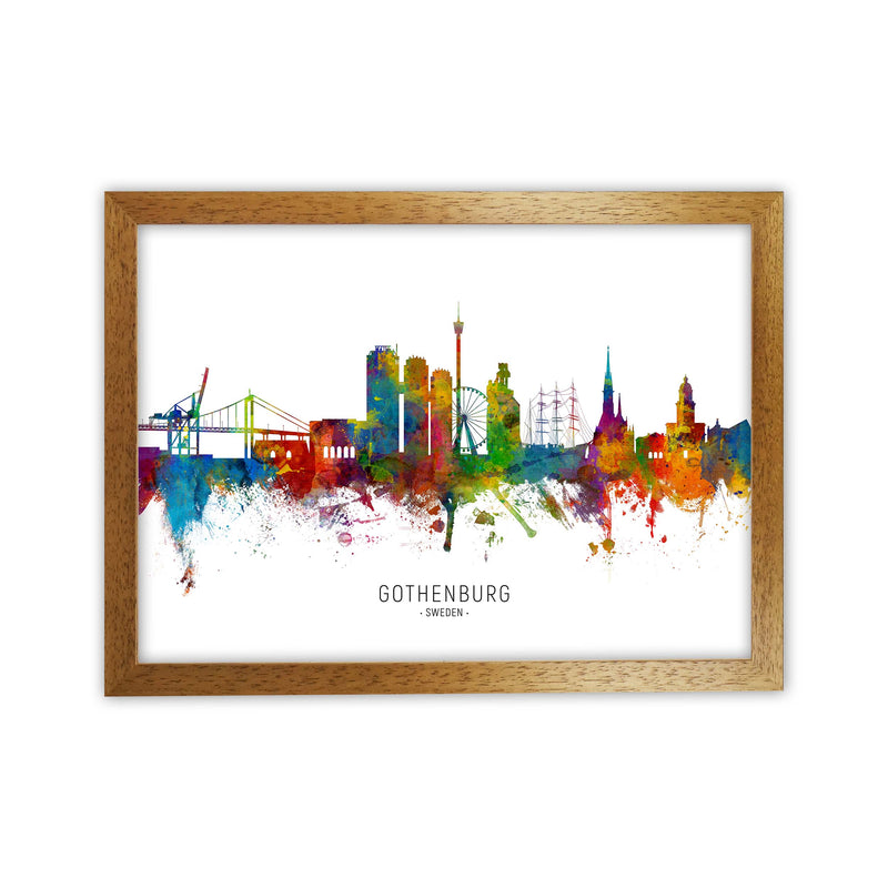 Gothenburg Sweden Skyline Art Print by Michael Tompsett Oak Grain