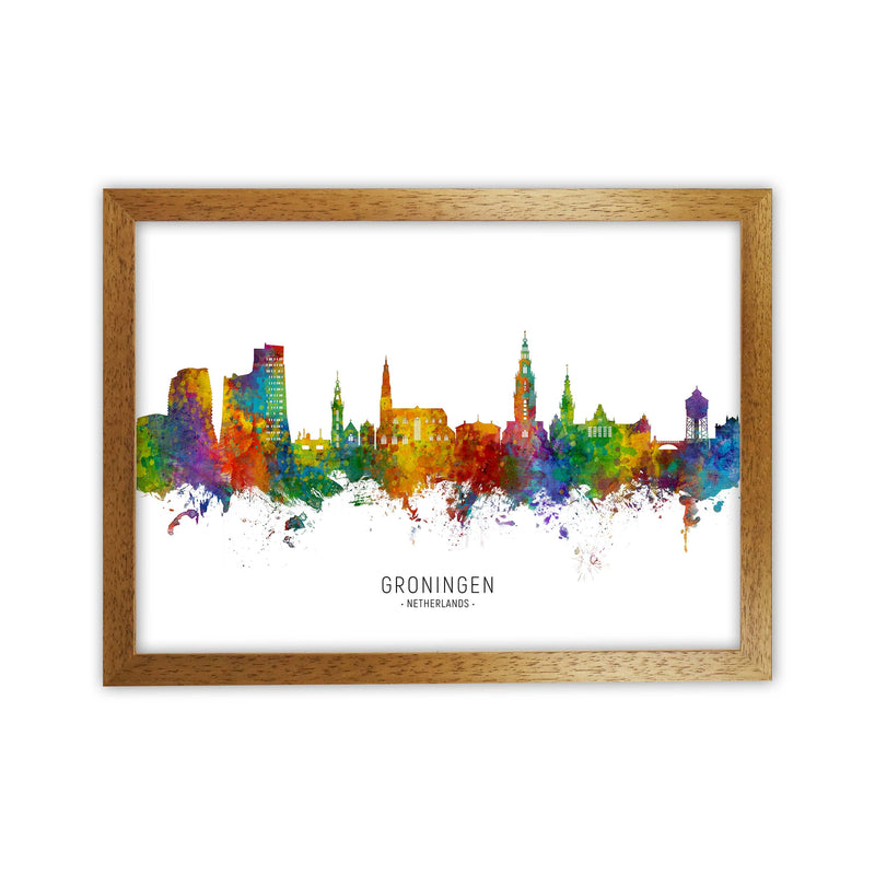 Groningen Netherlands Skyline Art Print by Michael Tompsett Oak Grain