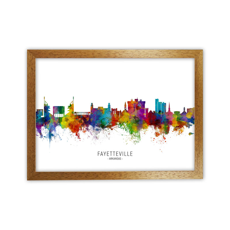 Fayetteville Arkansas Skyline Art Print by Michael Tompsett Oak Grain