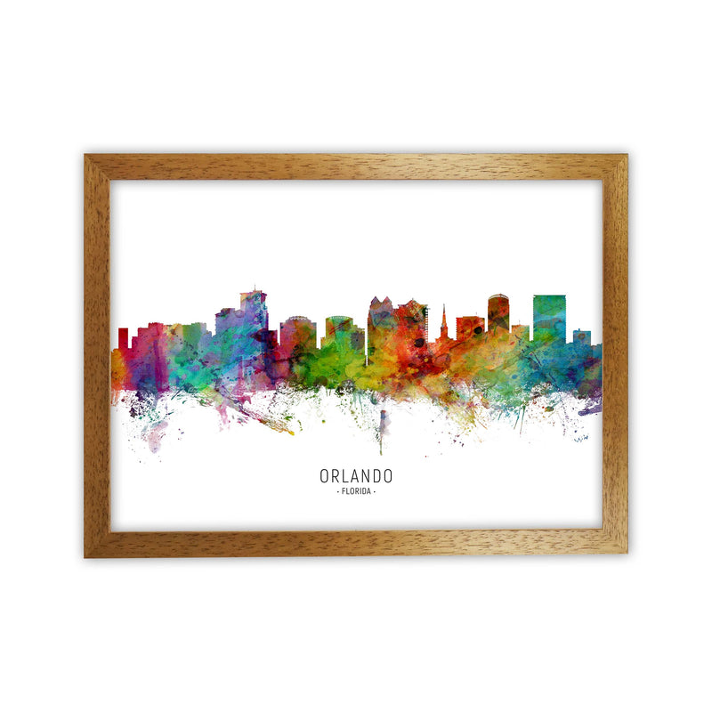 Orlando Florida Skyline Art Print by Michael Tompsett Oak Grain