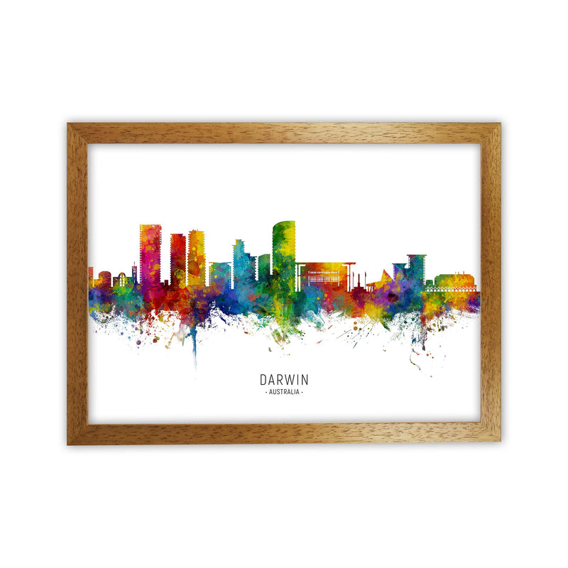 Darwin Australia Skyline Art Print by Michael Tompsett Oak Grain