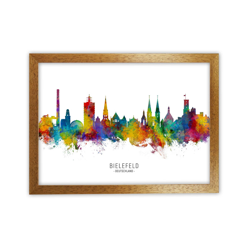 Bielefeld Deutschland Skyline Art Print by Michael Tompsett Oak Grain
