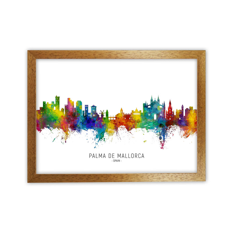 Palma De Mallorca Spain Skyline Art Print by Michael Tompsett Oak Grain