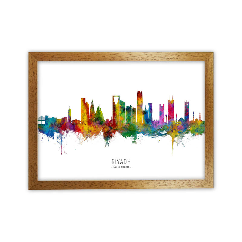 Riyadh Saudi Arabia Skyline Art Print by Michael Tompsett Oak Grain