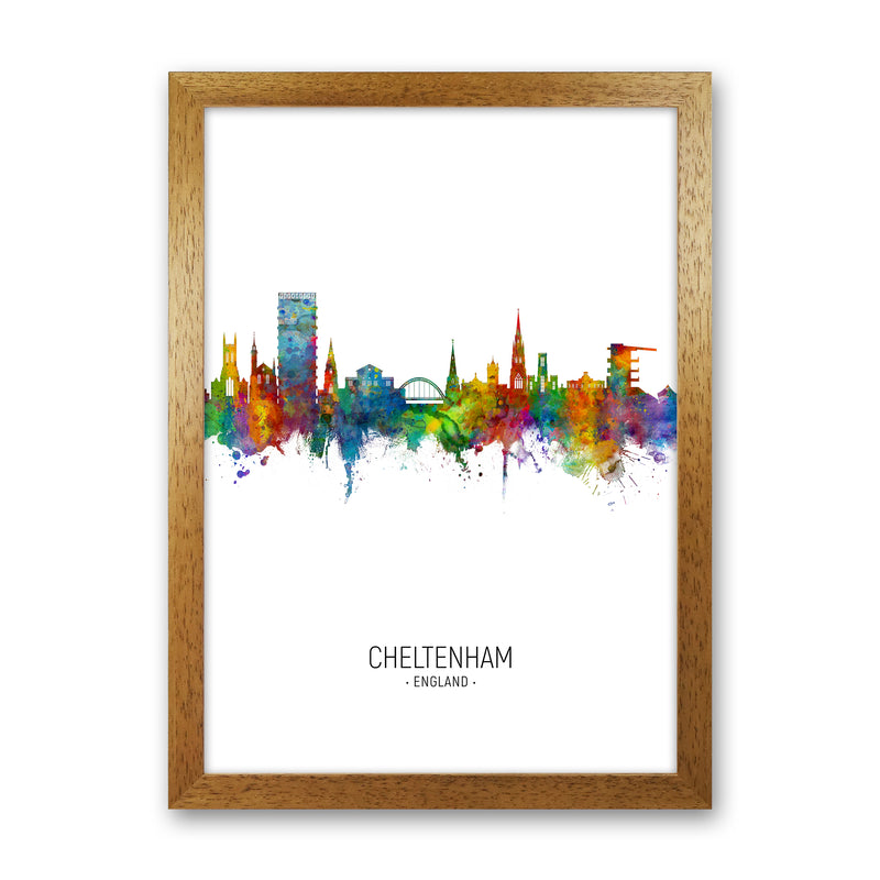 Cheltenham England Skyline Portrait Art Print by Michael Tompsett Oak Grain