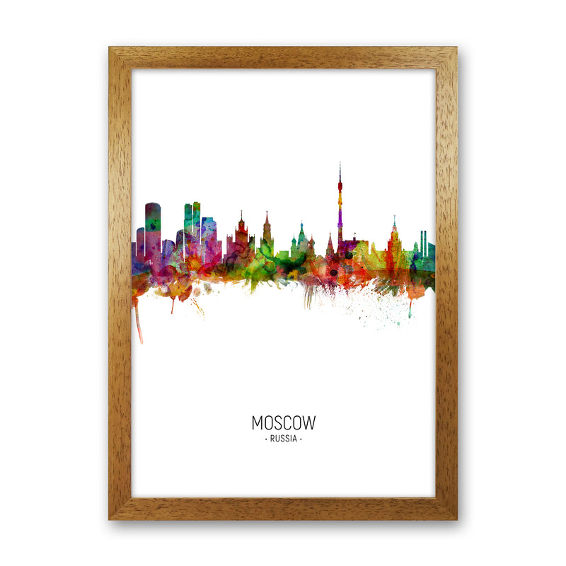 Moscow Russia Skyline Portrait Art Print by Michael Tompsett Oak Grain